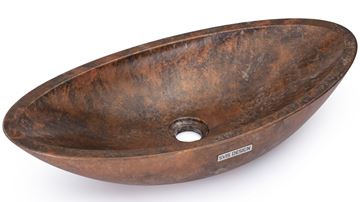 SVIS DESIGN ORION BASIC umyvadlová mísa 60 cm, bez přepadu, beton, měděná/černá UBX040006000005012 Obrázek - fotka