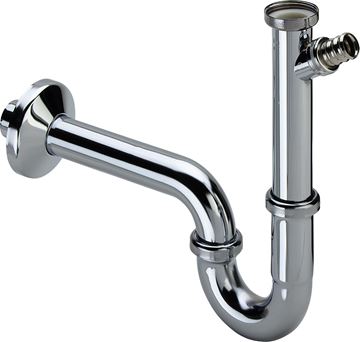 VIEGA 5611.6 designový sifon k umyvadlu DN32, s přípojkou a převlečnou maticí 5/4, chrom