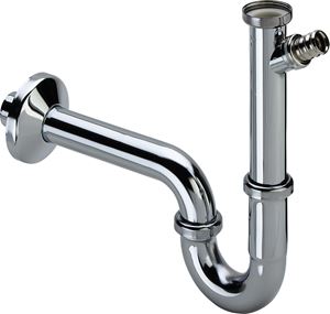 VIEGA 5611.6 designový sifon k umyvadlu DN32, s přípojkou a převlečnou maticí 5/4, chrom