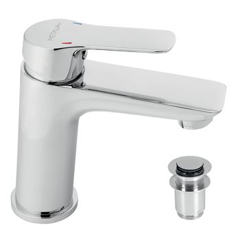 NOVASERVIS METALIA 54 umyvadlová stojánková baterie, odtokovou soupravou, Eco, chrom
