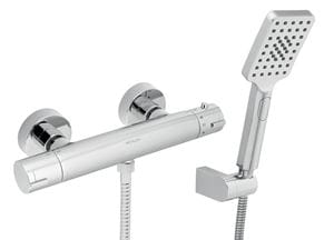 NOVASERVIS METALIA 57 sprchová nástěnná termostatická baterie, se sprchovou soupravou, Eco, chrom