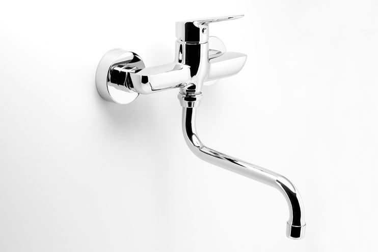 NOVASERVIS METALIA 54 umyvadlová/dřezová nástěnná baterie, chrom 54070/T,0 Obrázek - fotka