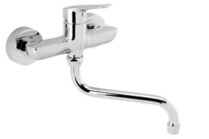 NOVASERVIS METALIA 54 umyvadlová/dřezová nástěnná baterie, chrom