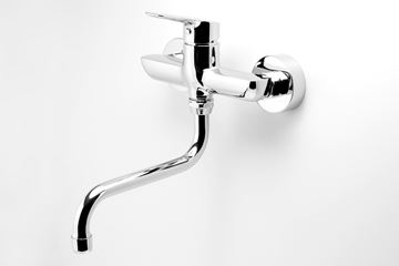 NOVASERVIS METALIA 54 umyvadlová/dřezová nástěnná baterie, chrom 54070/T,0 Obrázek - fotka