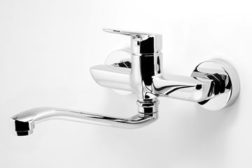 NOVASERVIS METALIA 54 umyvadlová/dřezová nástěnná baterie, Eco, chrom 54070,0E Obrázek - fotka