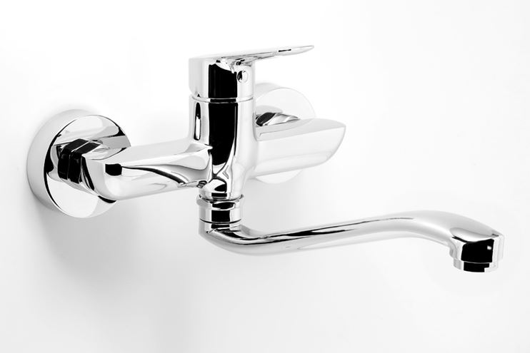 NOVASERVIS METALIA 54 umyvadlová/dřezová nástěnná baterie, Eco, chrom 54070,0E Obrázek - fotka