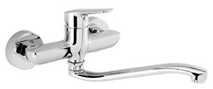 NOVASERVIS METALIA 54 umyvadlová/dřezová nástěnná baterie, Eco, chrom