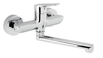 NOVASERVIS METALIA 54 umyvadlová/dřezová nástěnná baterie, Eco, chrom
