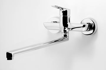 NOVASERVIS METALIA 54 umyvadlová/dřezová nástěnná baterie, Eco, chrom 54078,0E Obrázek - fotka