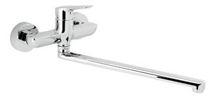 NOVASERVIS METALIA 54 umyvadlová/dřezová nástěnná baterie, Eco, chrom
