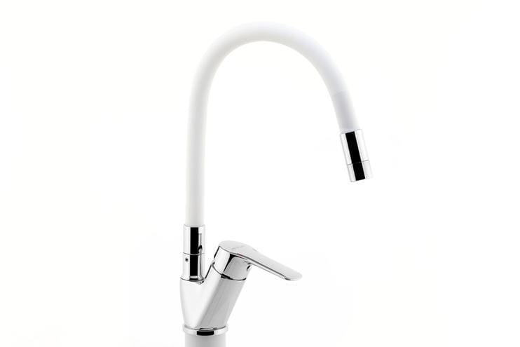 NOVASERVIS METALIA 54 dřezová baterie, s flexi ramínkem, bílá/chrom 54014F,0B Obrázek - fotka
