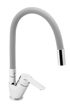 NOVASERVIS METALIA 54 dřezová baterie, s flexi ramínkem, šedá/chrom