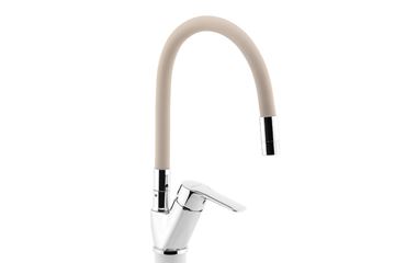 NOVASERVIS METALIA 54 dřezová baterie, s flexi ramínkem, béžová/chrom 54014F,0BE Obrázek - fotka