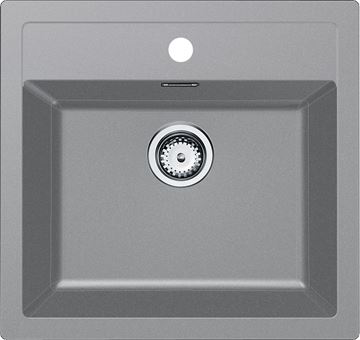 FRANKE SETT122Š tectonitový dřez SID 610 šedá, baterie FC 6018 šedý kámen 143.0687.391 Obrázek - fotka