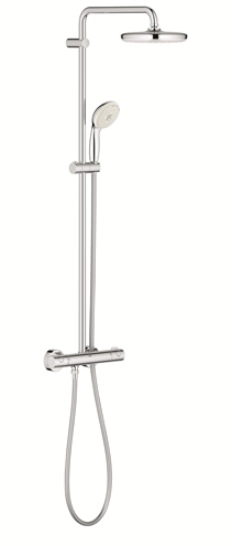 GROHE TEMPESTA SYSTEM 210 sprchový set s termostatickou baterií, horní sprcha, ruční sprcha se 3 proudy, tyč, hadice, Water Saving, chrom 26848000 Obrázek - Hlavní obrázek