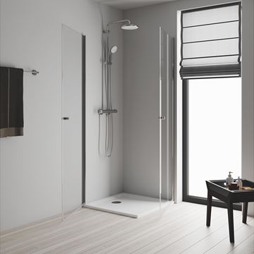GROHE TEMPESTA SYSTEM 210 sprchový set s termostatickou baterií, horní sprcha, ruční sprcha se 3 proudy, tyč, hadice, Water Saving, chrom 26848000 Obrázek - fotka