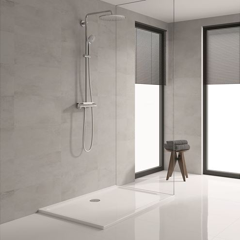 GROHE EUPHORIA SYSTEM 310 sprchový set s termostatickou baterií, horní sprcha, ruční sprcha se 3 proudy, tyč, hadice, chrom 26849000 Obrázek - fotka