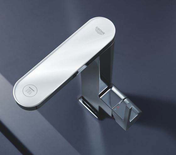 GROHE PLUS umyvadlová stojánková baterie, digitální, napájení z baterie, s odtokovou soupravou, Water Saving, chrom 23958003 Obrázek - fotka