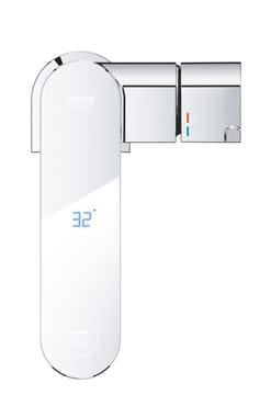 GROHE PLUS umyvadlová stojánková baterie, digitální, napájení z baterie, s odtokovou soupravou, Water Saving, chrom 23958003 Obrázek - fotka