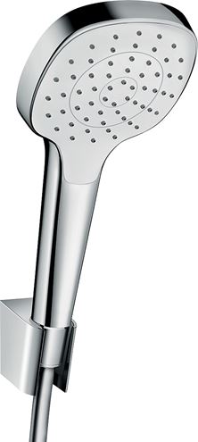 HANSGROHE CROMA SELECT E 1JET sprchová souprava 3-dílná, ruční sprcha 110x110 mm, hadice, držák, bílá/chrom 26424400 Obrázek - Hlavní obrázek