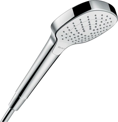 HANSGROHE CROMA SELECT E 3JET ruční sprcha 110x110 mm, 3 proudy, EcoSmart, bílá/chrom 26813400 Obrázek - Hlavní obrázek