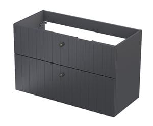 ORISTO NARVIK skříňka pod umyvadlo 99,8x45,5x62 cm, 2 zásuvky, s žebrováním, antracit