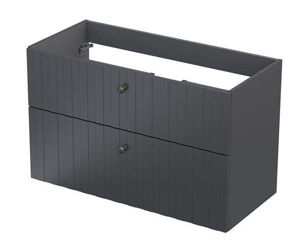 ORISTO NARVIK skříňka pod umyvadlo 99,8x45,5x62 cm, 2 zásuvky, s žebrováním, antracit NAR-RIB-100-L Obrázek - Hlavní obrázek