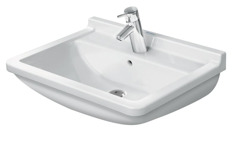 DURAVIT STARCK 3 umyvadlo 60 cm, s otvorem pro baterii a přepadem 0300600000 Obrázek - fotka