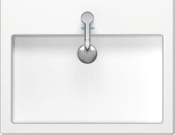 DURAVIT VERO umyvadlo 60 cm, s otvorem pro baterii a přepadem, broušené 0454600027 Obrázek - fotka