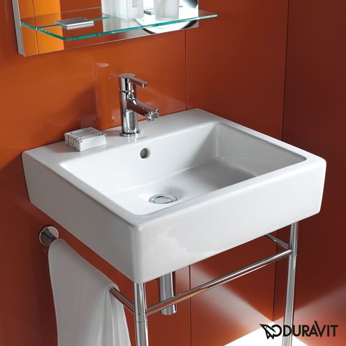 DURAVIT VERO umyvadlo 50 cm, s otvorem pro baterii a přepadem, broušené 0454500027 Obrázek - fotka