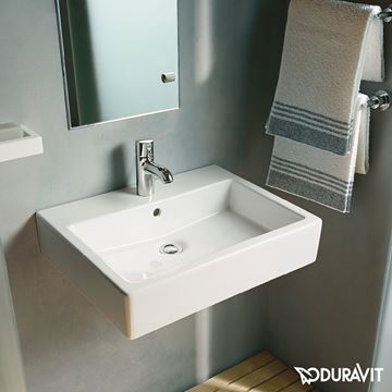 DURAVIT VERO umyvadlo 50 cm, s otvorem pro baterii a přepadem, broušené 0454500027 Obrázek - fotka