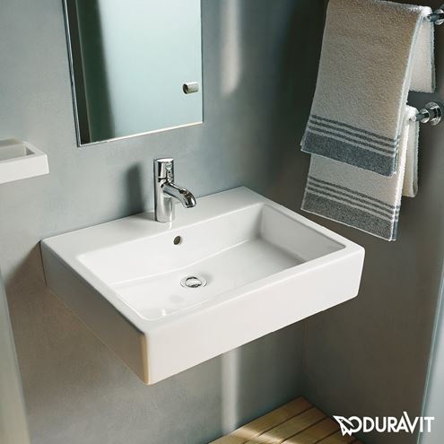 DURAVIT VERO umyvadlo 50 cm, s otvorem pro baterii a přepadem, broušené 0454500027 Obrázek - fotka