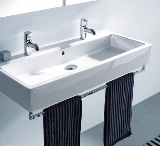 DURAVIT VERO umyvadlo 120 cm, se 2 otvory pro baterie a přepadem 0454120024 Obrázek - fotka