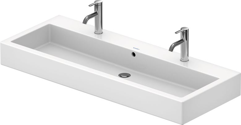 DURAVIT VERO umyvadlo 120 cm, se 2 otvory pro baterie a přepadem, broušené 0454120026 Obrázek - fotka