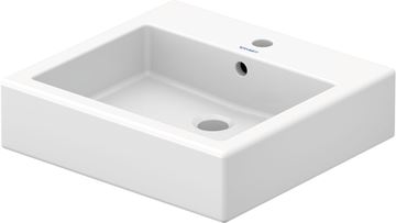 DURAVIT VERO umyvadlo na desku 50 cm, s otvorem pro baterii a přepadem, broušené
