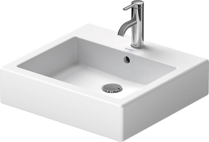 DURAVIT VERO umyvadlo na desku 50 cm, s otvorem pro baterii a přepadem, broušené 0452500000 Obrázek - fotka