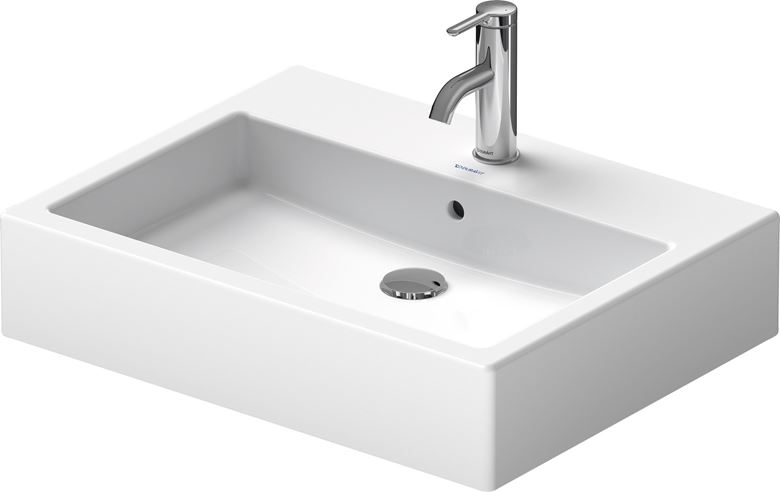 DURAVIT VERO umyvadlo na desku 59,5 cm, s otvorem pro baterii a přepadem, broušené 0452600000 Obrázek - fotka