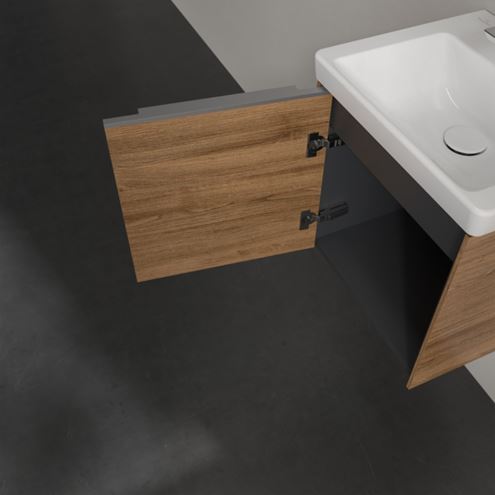 VILLEROY & BOCH VERITY EXCLUSIVE skříňka pod umývátko 42,3x37,8x42,9 cm, 1 dvířka, panty vlevo, Oak Kansas A87900RH Obrázek - fotka