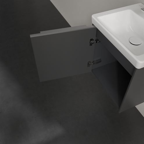 VILLEROY & BOCH VERITY EXCLUSIVE skříňka pod umývátko 42,3x37,8x42,9 cm, 1 dvířka, panty vlevo, Graphite A87900VR Obrázek - fotka