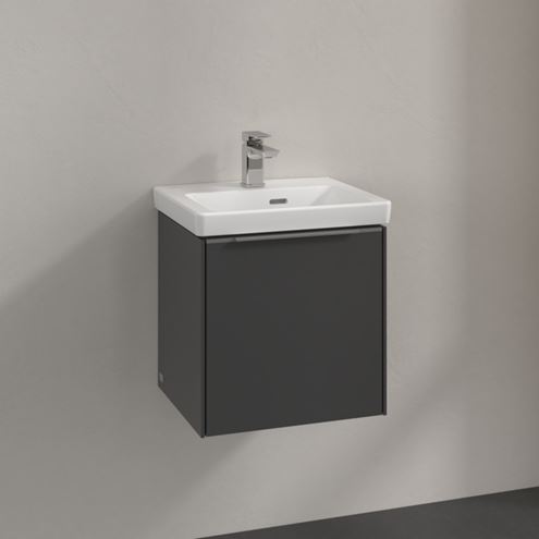VILLEROY & BOCH VERITY EXCLUSIVE skříňka pod umývátko 42,3x37,8x42,9 cm, 1 dvířka, panty vlevo, Graphite A87900VR Obrázek - fotka