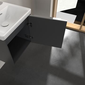 VILLEROY & BOCH VERITY EXCLUSIVE skříňka pod umývátko 42,3x37,8x42,9 cm, 1 dvířka, panty vpravo, Graphite A87800VR Obrázek - fotka