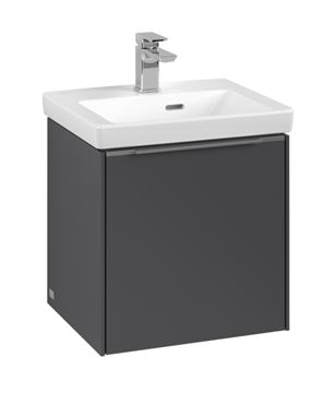 VILLEROY & BOCH VERITY EXCLUSIVE skříňka pod umývátko 42,3x37,8x42,9 cm, 1 dvířka, panty vpravo, Graphite A87800VR Obrázek - fotka