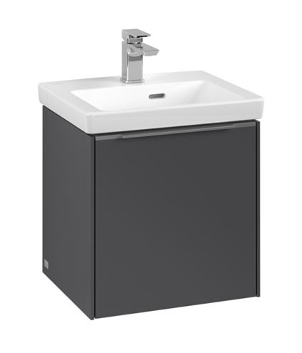 VILLEROY & BOCH VERITY EXCLUSIVE skříňka pod umývátko 42,3x37,8x42,9 cm, 1 dvířka, panty vpravo, Graphite A87800VR Obrázek - fotka