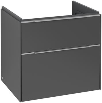 VILLEROY & BOCH VERITY EXCLUSIVE skříňka pod umyvadlo 62,2x47,8x57,6 cm, 2 zásuvky, Graphite