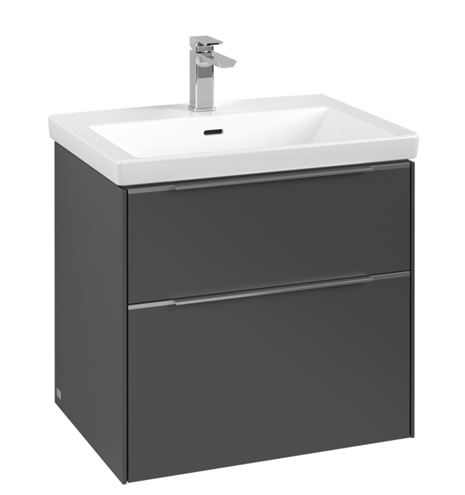 VILLEROY & BOCH VERITY EXCLUSIVE skříňka pod umyvadlo 62,2x47,8x57,6 cm, 2 zásuvky, Graphite A69300VR Obrázek - fotka