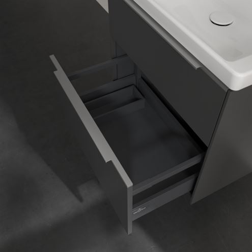 VILLEROY & BOCH VERITY EXCLUSIVE skříňka pod umyvadlo 62,2x47,8x57,6 cm, 2 zásuvky, Graphite A69300VR Obrázek - fotka
