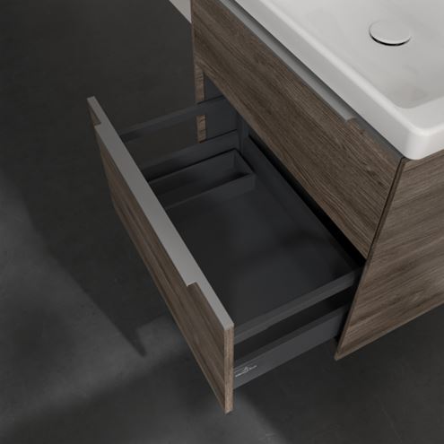 VILLEROY & BOCH VERITY EXCLUSIVE skříňka pod umyvadlo 62,2x47,8x57,6 cm, 2 zásuvky, Oak Stone A69300RK Obrázek - fotka