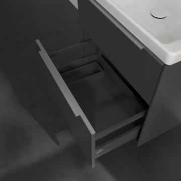 VILLEROY & BOCH VERITY EXCLUSIVE skříňka pod umyvadlo 57,2x47,8x57,6 cm, 2 zásuvky, Graphite A69400VR Obrázek - fotka
