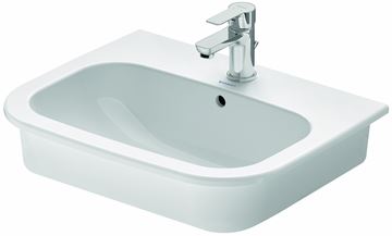 DURAVIT D-CODE umyvadlo 54,5 cm, s otvorem pro baterii a přepadem 0337540000 Obrázek - fotka