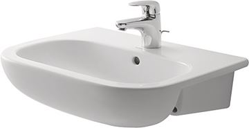 DURAVIT D-CODE umyvadlo 55 cm, s otvorem pro baterii a přepadem